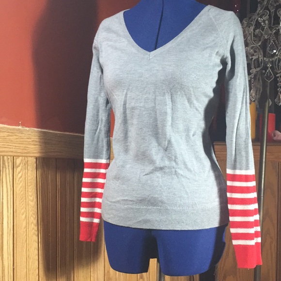 Gap vintage wool blend V-neck sweater sequin Sm - Picture 8 of 8